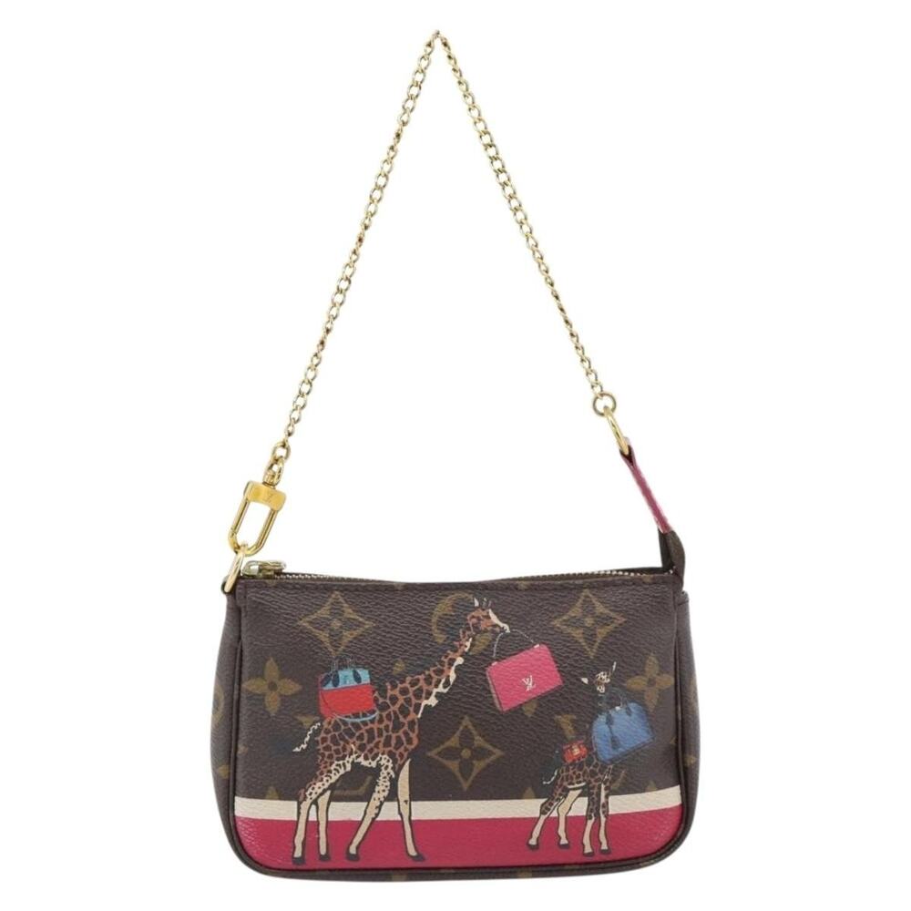 Louis Vuitton Monogram Giraffe Mini Pochette Accessory Pouch Brown